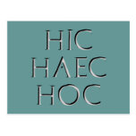 hic haec hoc Latein latin Post Cards