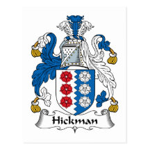 Hickman Family Crest Post Card