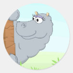 Hiding hippo stickers