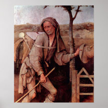 Hieronymus Bosch-The vagrants, detail Print