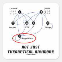 Higgs Boson Not Just Theoretical Anymore Square Sticker