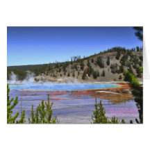 High Angle Grand Prismatic Pool Greeting Card