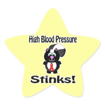 High Blood Pressure Stinks Skunk Awareness Design Stickers