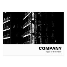 High Contrast Construction Business Card Template
