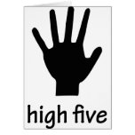 high five hand greeting cards