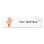 High Five Open Hand Sign Five Fingers Gesture Bumper Stickers
