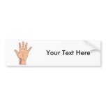 High Five Open Hand Sign Five Fingers Gesture bumper stickers