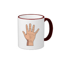 High Five Open Hand Sign Five Fingers Gesture Coffee Mug