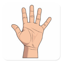 High Five Open Hand Sign Five Fingers Gesture stickers