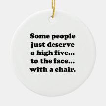 High Five To The Face Christmas Tree Ornaments
