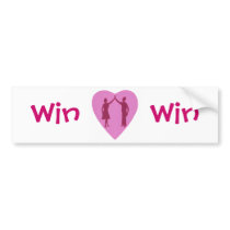 High Five with male and female, win win design Bumper Sticker
