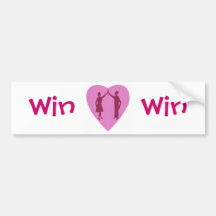 High Five with male and female, win win design Bumper Sticker
