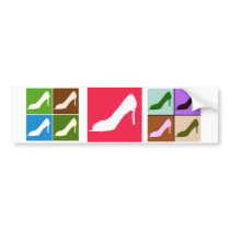 High Heel Pumps Bumper Sticker