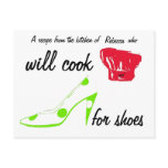 High Heel Recipe Card postcards