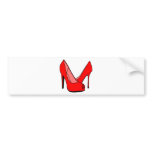 High heels bumper stickers