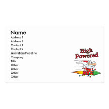 high powered rocket santa toon business card templates