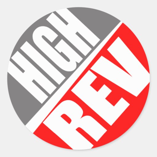 High Rev Gear Logo Sticker Zazzle