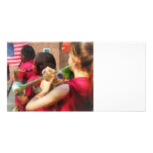 High School Band at Parade Personalised Photo Card