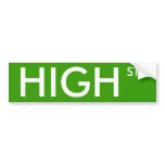 High Street bumper stickers