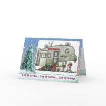 High Tech 5th Wheel Camper Holiday Cards