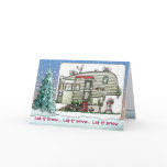 High Tech 5th Wheel Camper Holiday Cards