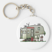 High Tech 5th Wheel Camper Keychain