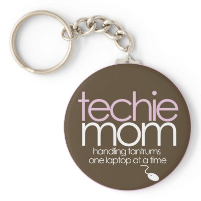high technology moms key chain by zoeysattic