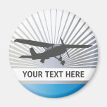 High Wing Aircraft Refrigerator Magnet