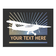High Wing Taildragger Aircraft Post Card