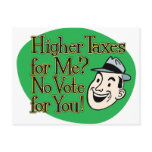 Higher Taxes For Me? green postcards