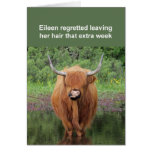 Highland cow card