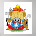 Highland Cow Golf posters