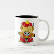 Highland Cow Red Kilt Mugs