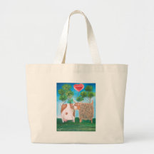 HIGHLAND COWS LOVE HEART PAINTING BAGS