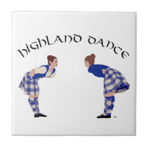 Highland Dancers Bow Tile