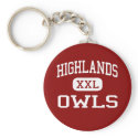 Highlands - Owls - High School - San Antonio Texas keychains
