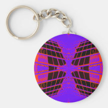 Highly Visible Bright Orange Purple Extreme Design Key Chains