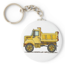 Highway Dump Truck Construction Key Chains