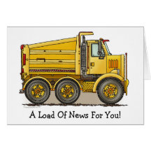 Highway Dump Truck Note Card