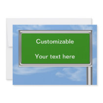 Highway Sign Greeting - Customisable