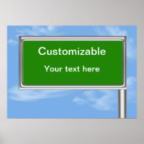 Highway Sign Greeting - Customisable