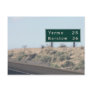 Highway Sign - Miles to Yermo & Barstow Post Card