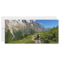 hiker in Ferret Valley, Italy Customized Rack Card