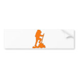 Hiker Silhouette Emblem Graphic Design Backpacker bumper stickers