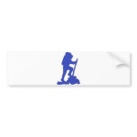Hiker Silhouette Emblem Graphic Design Backpacker bumper stickers
