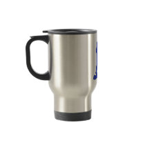 Hiker Silhouette Emblem Graphic Design Backpacker Coffee Mug