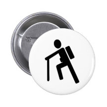 Hiking Pinback Button