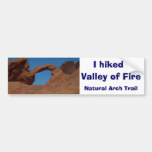 Hiking Valley of Fire Bumper Stickers