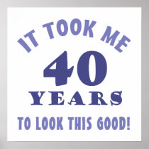 Hilarious 40th Birthday Gag Gifts Posters