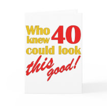 Hilarious 40th Birthday Gifts Card